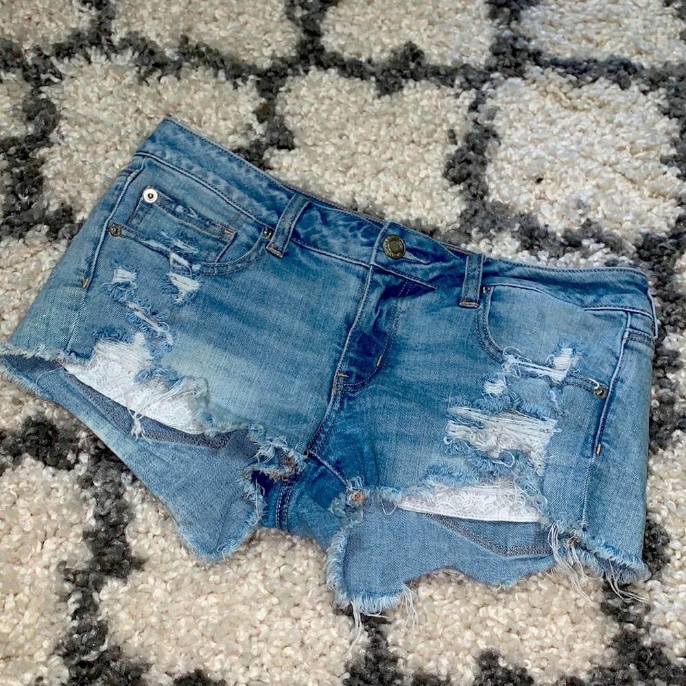 American Eagle “Super Low Shortie” Denim Short